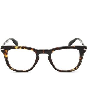 Rag & Bone Tortoiseshell-Effect Square-Frame Glasses - Black