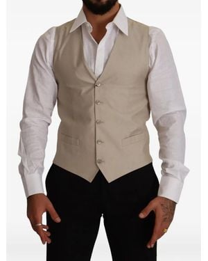 Dolce & Gabbana V-Neck Waistcoat - Gray