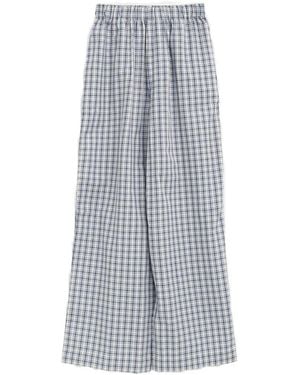 Baserange Claude Check Trousers - Grey