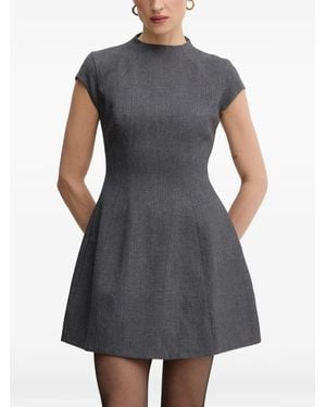 Bardot Delphi Hourglass High-Neck A-Line Dress - Grey
