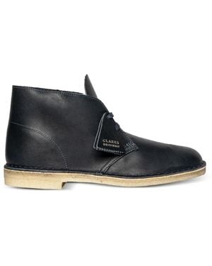 Clarks Originals Desert Leather Boots - Black