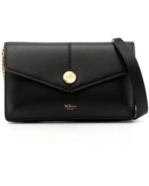 Mulberry Press-Stud Fastening Chain Strap Bag - Black