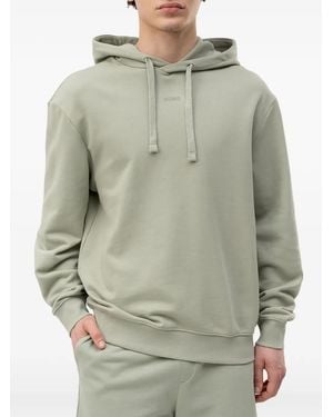 HUGO Logo-Print Hoodie - Gray