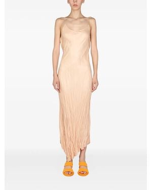 Philosophy Di Lorenzo Serafini Asymmetric Pleated Midi Dress - White