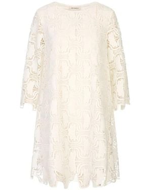 MEIMEIJ Vestido Corto De Encaje - Blanco