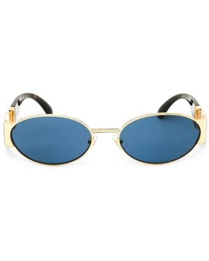 Versace Oval-Frame Sunglasses - Blue
