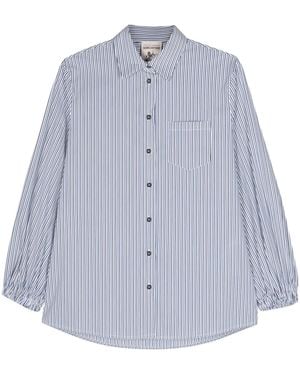 Semicouture Striped Poplin Shirt - Blue