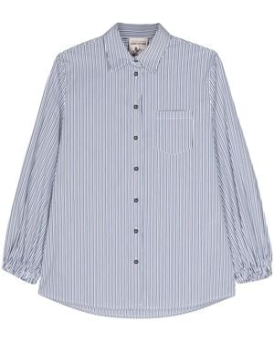 Semicouture Striped Poplin Shirt - Blue