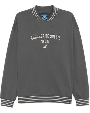 SPORT b. by agnès b. Slogan-Embroidered Sweatshirt - Grey
