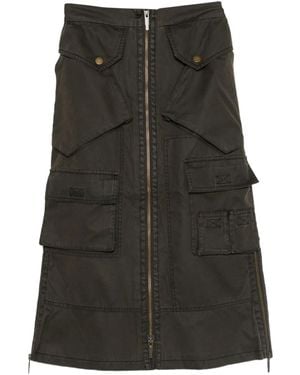 Feng Chen Wang Zip-Fastening Pocket Skirt - Black