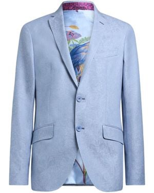Etro Jacquard Cotton Blazer - Blue