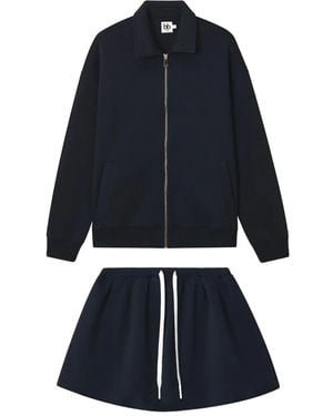 B+ AB Set Met Trekkoordtaille En Rits - Blauw