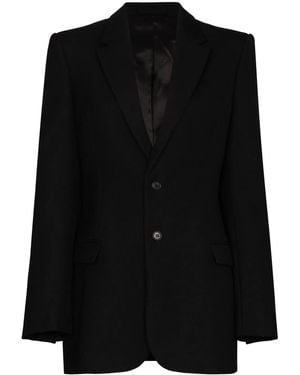 Wardrobe NYC X Browns 50 Single-breasted Blazer - Women's - Cupro/virgin Wool - Black