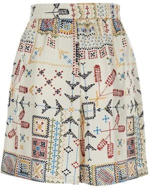Momoní Pantalones Cortos Con Bolsillo Lateral - Blanco