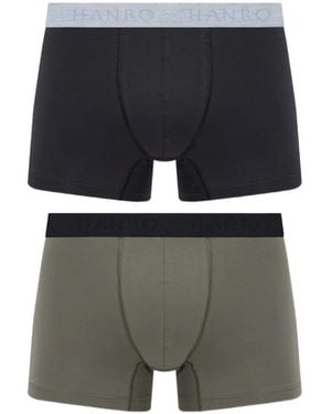 Hanro Cotton Essentials Boxers Pack - Gray