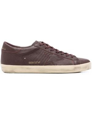 Golden Goose Super-Star Distressed-Effect Trainers - Brown
