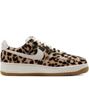 Nike Air Force 1 Leopard-Print Low-Top Trainers - Brown