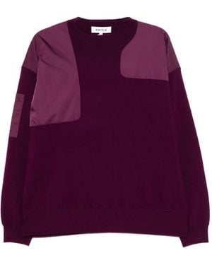 Enfold Patchwork Long Sleeved Jumper - Purple