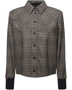 Pinko Plaid buttoned shirt - Gris