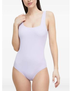 Casall Scoop-Neck Open-Back Swimsuit - Purple
