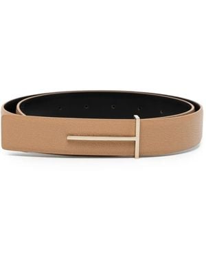Tom Ford Ceinture À Boucle Logo - White