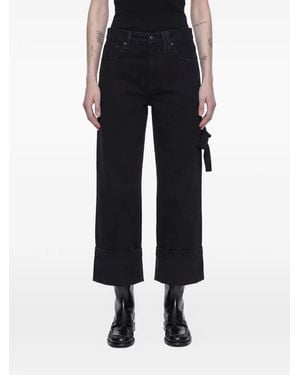 Simone Rocha Tie Detail Cropped Jeans - Black