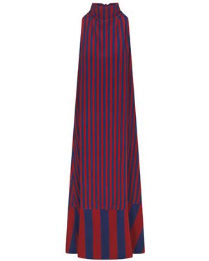 Simon Miller Vestido Largo Mona A Rayas - Morado