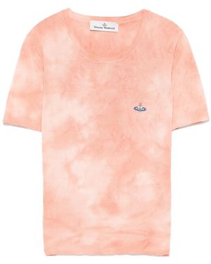 Vivienne Westwood Orb-embroidered T-shirt - ピンク