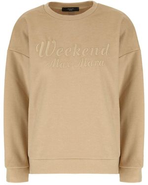 Weekend by Maxmara Logo-Embroidered Sweatshirt - Natural