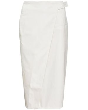Club21 Collection Jupe Camille Mi-Longue - White