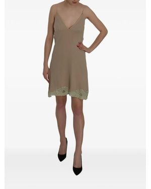 Pink Memories Vestido Corto Con Tirantes Finos - Neutro