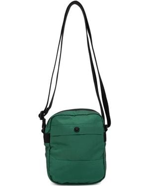Stone Island Logo-Patch Messenger Bag - Green