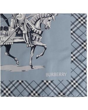 Burberry Archive Knight Seidenschal - Blau