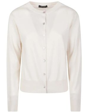 Aragona Button-Up Cardigan - White