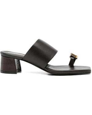 DONNARì Square-Toe Sandals - White