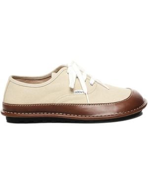 Loewe Bay Veterschoenen Met Leren Afwerking - Wit