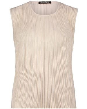 Betty Barclay Plissé-Effect Metallic Top - Natural