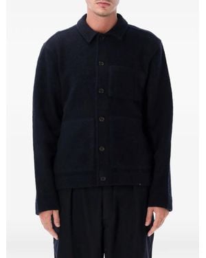 Universal Works Button-Up Patch-Pocket Coat - Blue