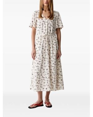 Marc O' Polo Floral-Print Midi Dress - White