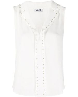 Liu Jo Stud Detail Blouse - White