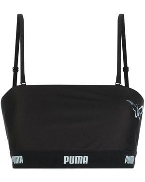 PUMA X Dua Lipa Bralette Cropped Top - Black