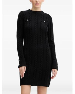 Guess Cable-Knit Mini Dress - Black