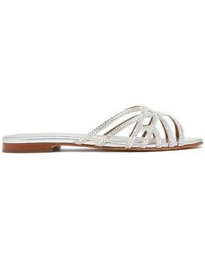 Nicoli Pasqelina Crystal-Embellished Sandals - White