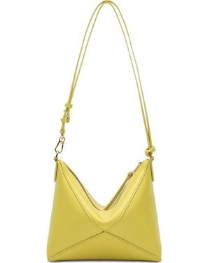 Loewe Puzzle Fold Schultertasche Mit Geometrischem Zip - Gelb
