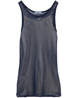 Prada Mesh Mini Dress - Blue