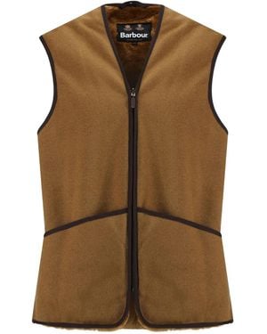 Barbour Coat With Zip - Natural
