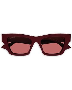 Gucci Double G Sunglasses - Red