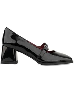 Linda Baumann Buckle Strap Court Shoes - Black