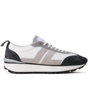 Lanvin Bumper Suede Panelled Trainers - White