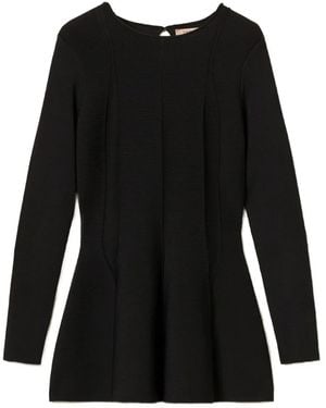 Twinset Robe Courte En Maille Fine - Black